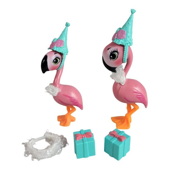 Enchantimals Let's Flamingle Party Replacements Fanci Flamingo Swash 7 PCS 2016 - Picture 1 of 8